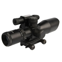 2.5-10x40 Tactical Scope Mil-Dot Dual Illuminated with Green Laser