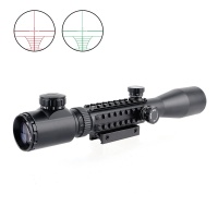 3-9X40 Tri-Rail Riflescope Red Green Rangefinder Reticle
