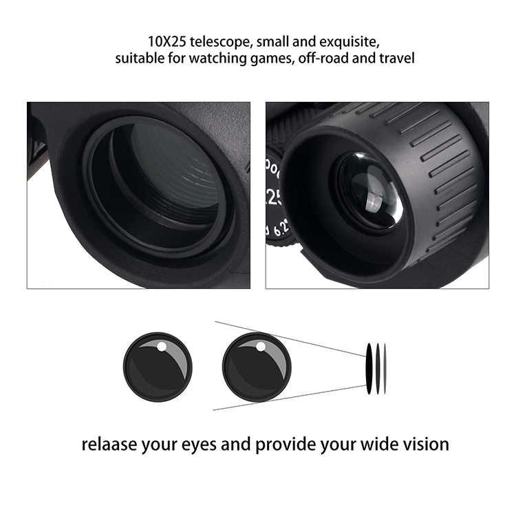 10x25 Compact Professional Binoculars