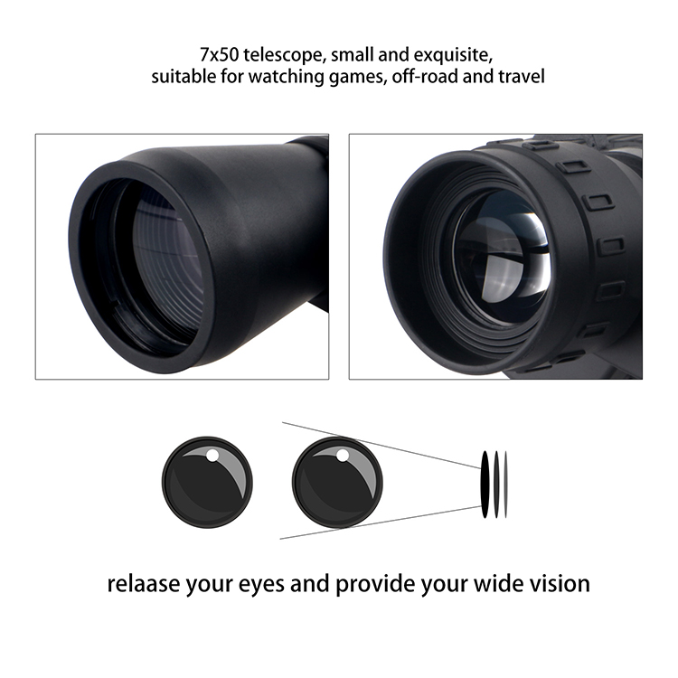 7X50 Lightweight Binoculars With Strap And Case