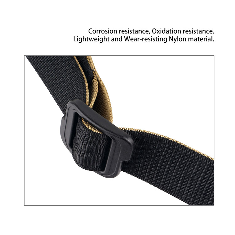Tactical Nylon Belt Elastic with Plastic Buckle Tan