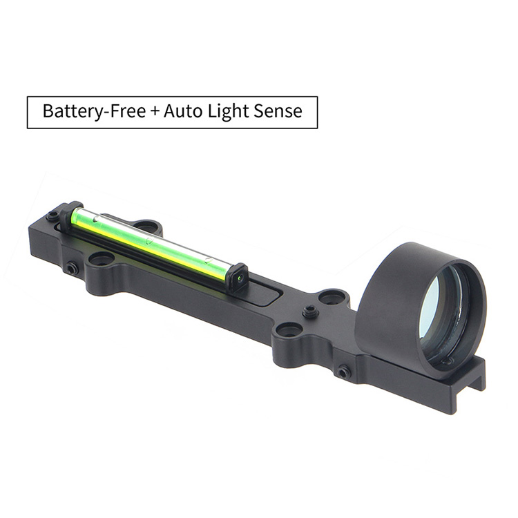 1x28 3 MOA Fiber Red Dot Sight for Shotgun Rib Rail Fiber Optic