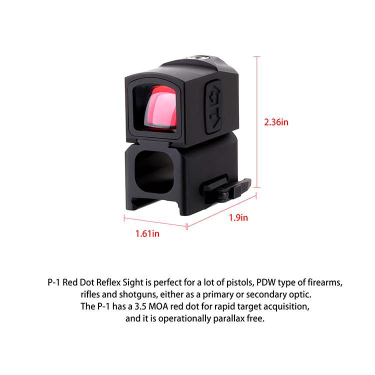 ACRO P-1 Red Dot Reflex Sight with QD 39 mm Mount