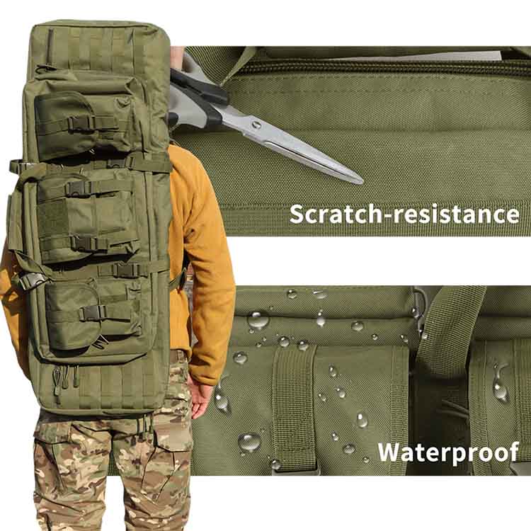Tactical Military 36" Dual Rifle Case Green Waterproof Gun Bag