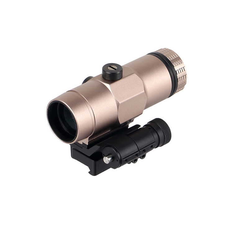 3x Tan Magnifier with Flip To Side QD Mount