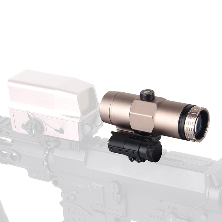 3x Tan Magnifier with Switch To Side Mount