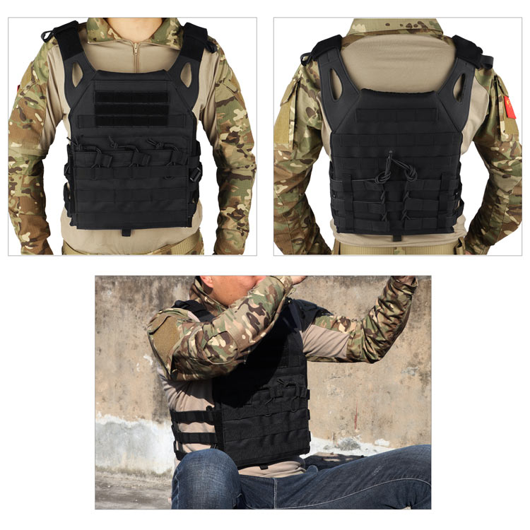 Tactical Vest Military Assault Airsoft Paintball Molle Plate