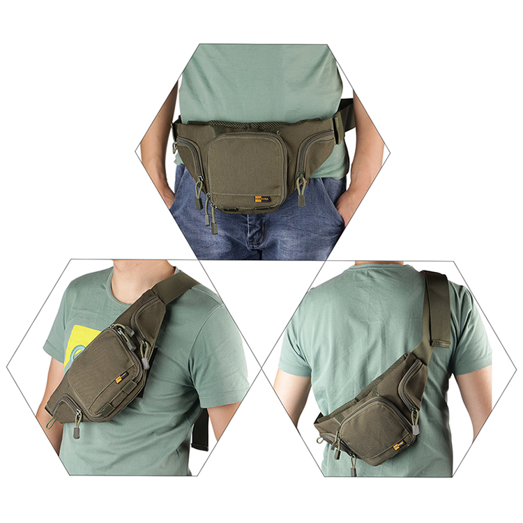 Tactical Military Water Bag Shoulder Bag Molle Camping Hiking Waterproof Waist Pack Green