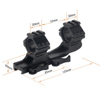 25.4mm/30mm Dual Ring Quick Release Cantilever Mount with Picatinny Rail