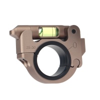 25.4/30mm Ring Mount With Bubble Level TAN