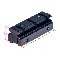 3 Slots 11mm Dovetail to 20 Picatinny Adaptor Mount