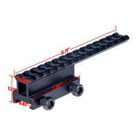 Extended Riser Mount Picatinny Rail Long 14 Slots