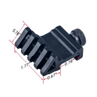45 Degree Angle Offset Rail Mount QD Thumbscrew 4 Slots