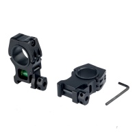 Bubble Level Picatinny Rail 1" 30mm High Profile Dual Ring Scope Mount