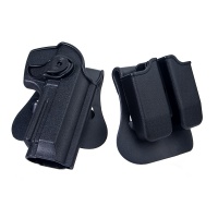 Polymer Retention Paddle Holster for Taurus PT92 M92  BK