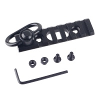 6-Slot Keymod Picatinny Rail Section Base Mount & QD Sling Swivel Adapter