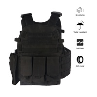 Airsoft Military Tactical Vest Combat Assault CS Molle Plate Carrier Black