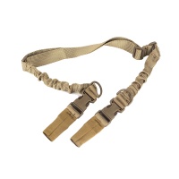 Single Two Point Tactical Dual Bungee Rifle Sling TAN