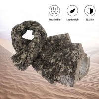 Tactical Military Neck Scarf Mesh Sniper Veil Head Wrap ACU