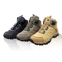 Tactical Military Combat Leather Boots Auto Lace-Up