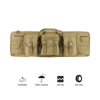 Tactical 42" Dual Rifle Case Padded MOLLE Waterproof Long Gun Bag