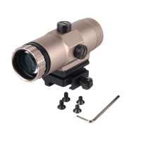 3x Tan Magnifier with Flip To Side Mount