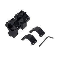1 In 30 mm High Scope Rings With Accessory Rail Top