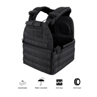 MOLLE Tactical Plate Carrier Assault Vest Black