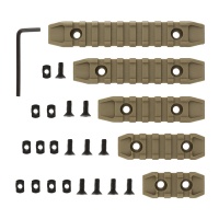 Polymer Picatinny Rail Section for M-LOK 5 Lengths 3, 5, 7, 9 Slot