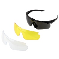 Tactical Eyewear 3 Interchangeable Lenses Outdoor Sports Army Fan Goggles