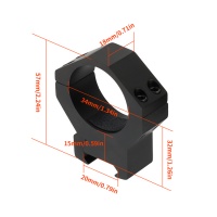 34mm Picatinny Scope Ring