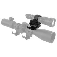 Flashlight 25.4mm 30mm Ring Torch Scope Mount Adjust Elevation Windage For 20mm Rail