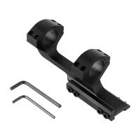 One-piece 30mm and 1" Scope Mount Ring fit 20mm rail BK