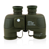 10x50 binoculars with built-in compass and rangefinder for bird eyepieces