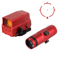 Tactical Holographic Red Dot Sight + 3x Magnifier with Flip Mount Picatinny Rail