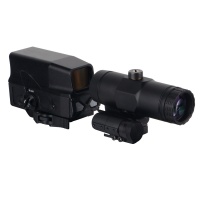 Tactical Holographic Red Dot Sight + 3x Magnifier with Flip Mount Picatinny Rail
