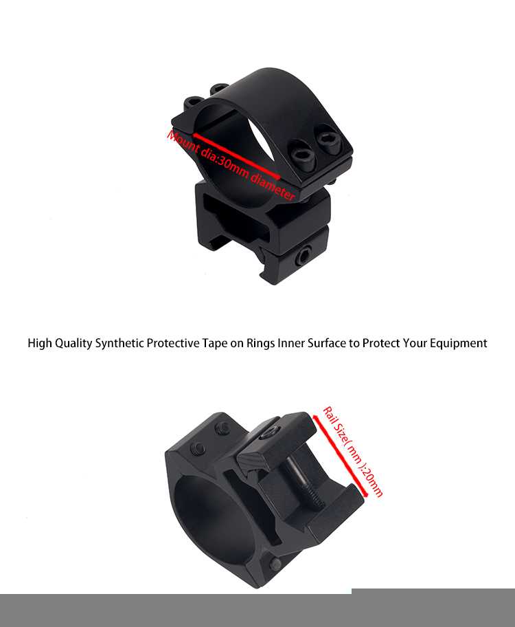 1" 30 mm with Accessory Rail Tops