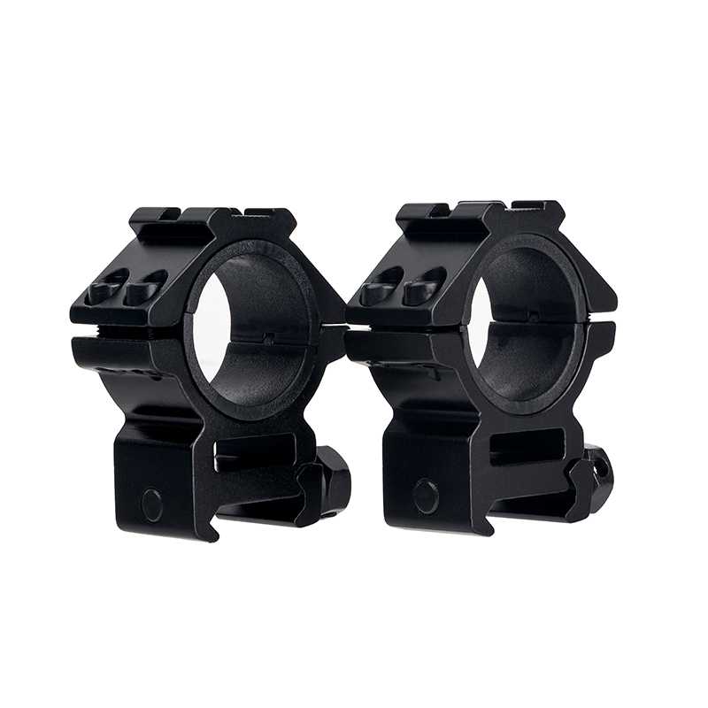 1" 30mm Medium Picatinny Rings with Accessory Rail Tops