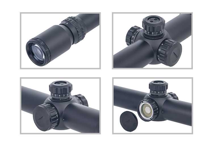 1-4X24 Riflescope Red Green Mil-Dot Reticle
