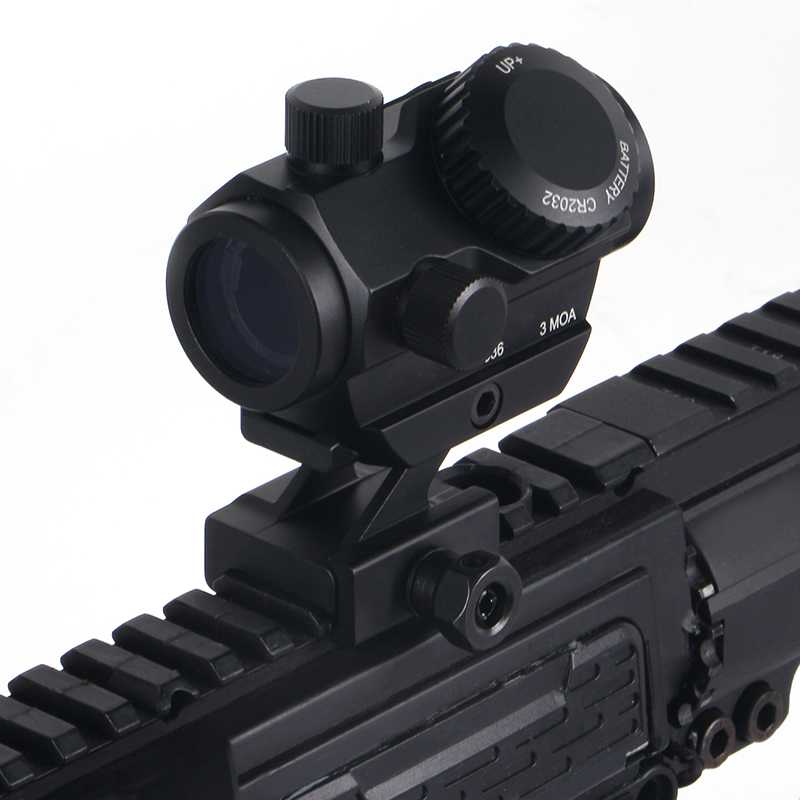 1X22 3MOA Red Green Dot Sight w/ 1" Riser Mount