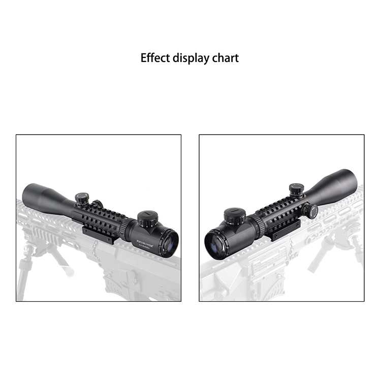3-9X40 Tri-Rail Riflescope Red Green Rangefinder Reticle 3-9X40 Tri-Rail Riflescope Red Green Rangefinder Reticle