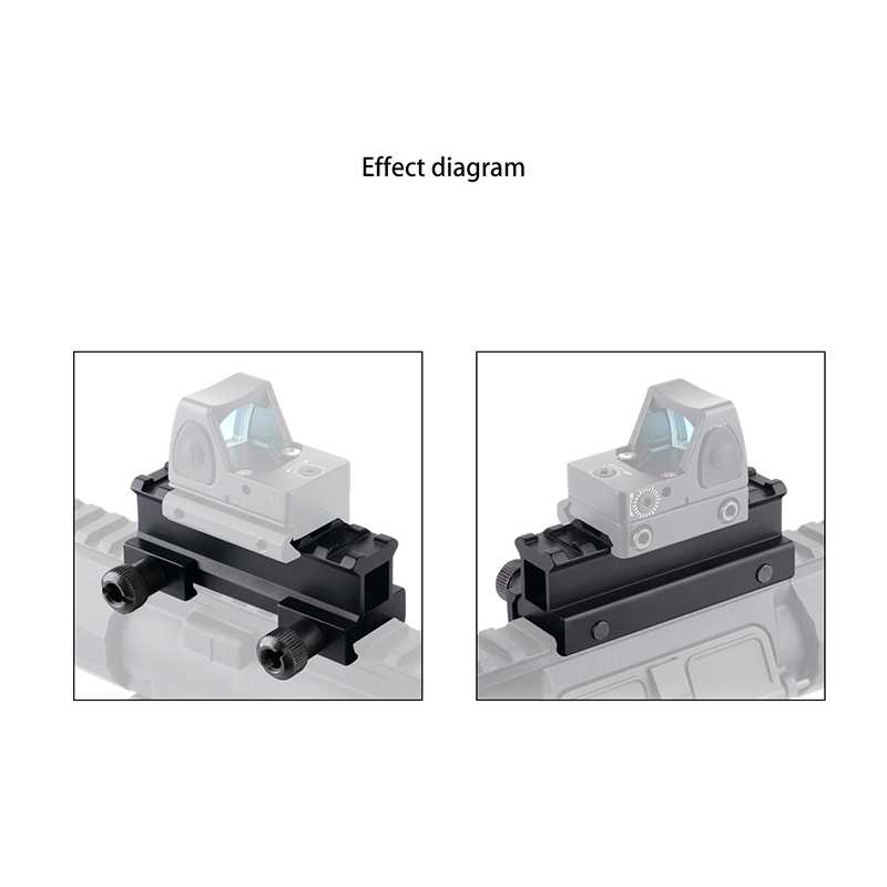1" 8 Slot See-Thru High Profile Riser Mount