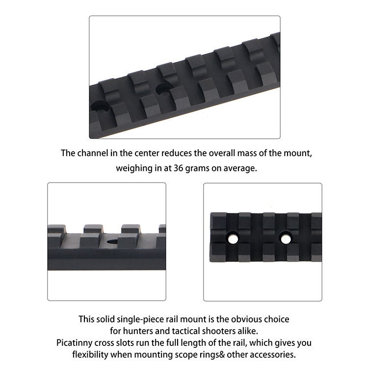 Ruger 10-22 rifle Picatinny Weaver Rail Adapter Scope Mount 11 Slot