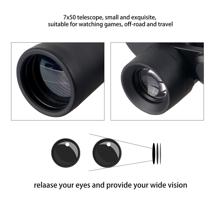 7X50 Compact Binoculars for Stargazing Birdwatching Sports 