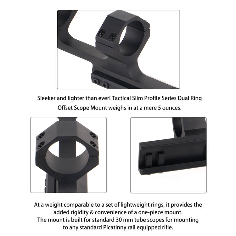 30mm Slim Profile Offset Scope Mount