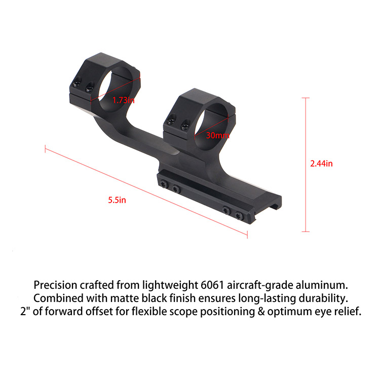 30mm Dual Ring Offset Scope Mount