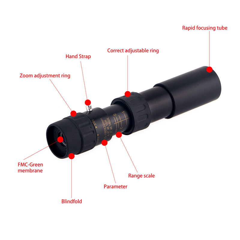 Pocket 10-30x25 High Power Monocular 