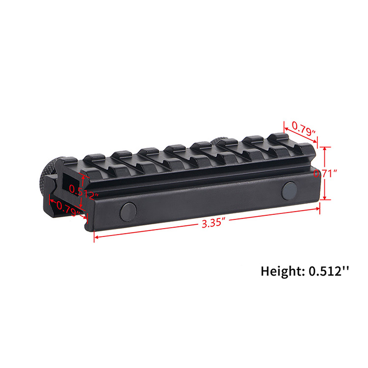 Low Profile Riser Mount 0.5" 8 Slots