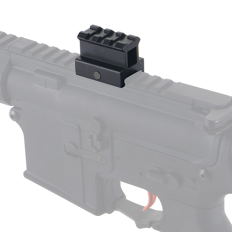 Top Quality 1" Riser See Through 3 Slot Picatinny Mount