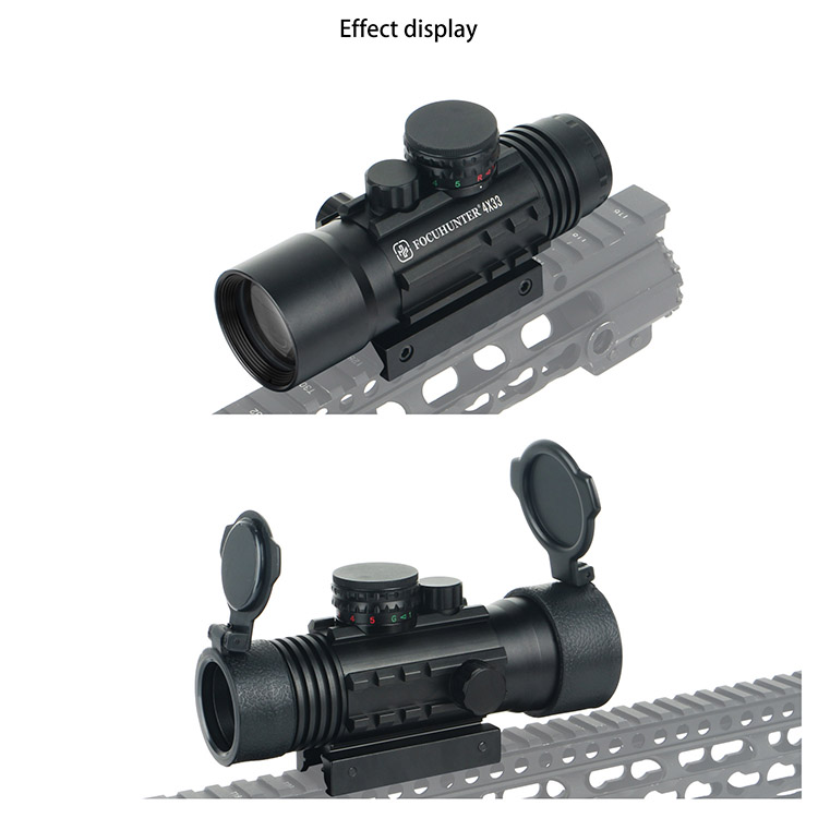 Best 4x33 Tri Rail Illuminated Rifle Scope